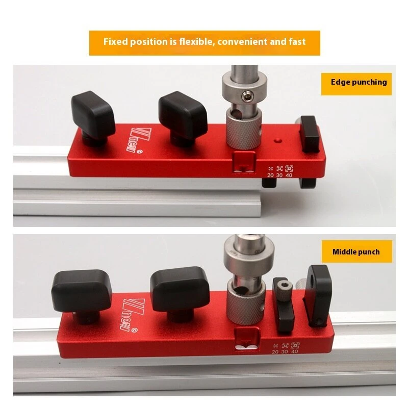 Wnew Aluminum Profile Drill Guide Jig | With Step Drill Bits for 2020 2040 3030 3060 Extrusions - Image 3
