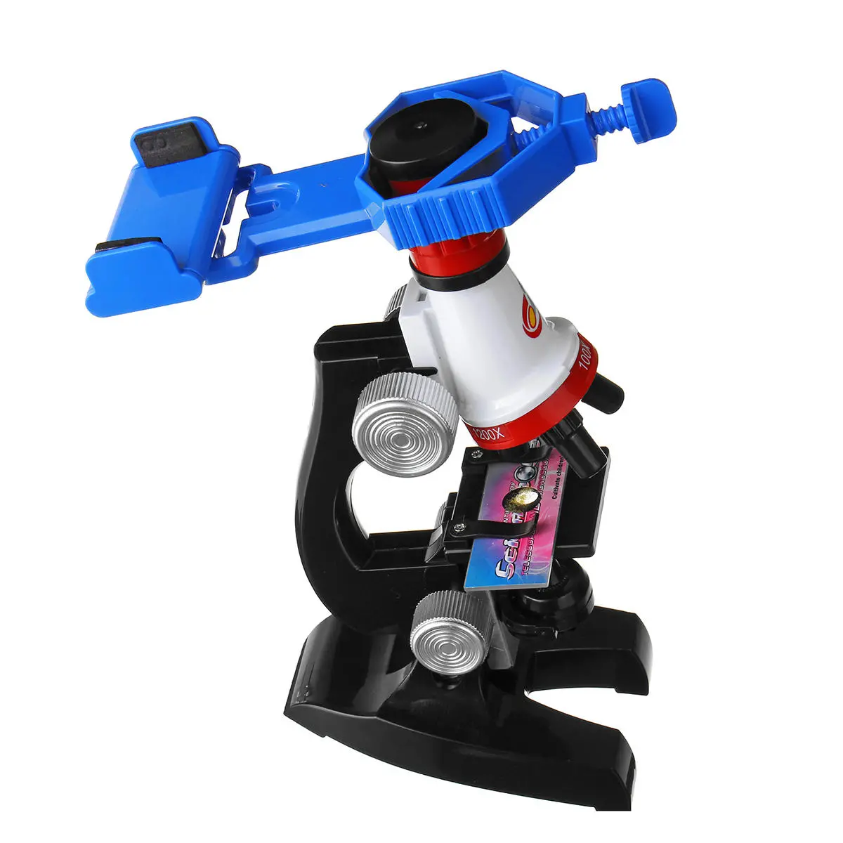 Educational Microscope for Kids - 100X to 1200X Zoom - Illuminated Monocular - Red - Image 2