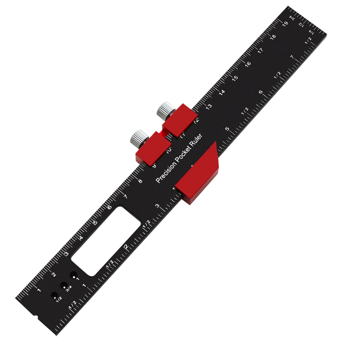 Woodworking T-Type Pocket Ruler - Aluminum Slide Ruler 6.3in | Inch & Metric - Image 3