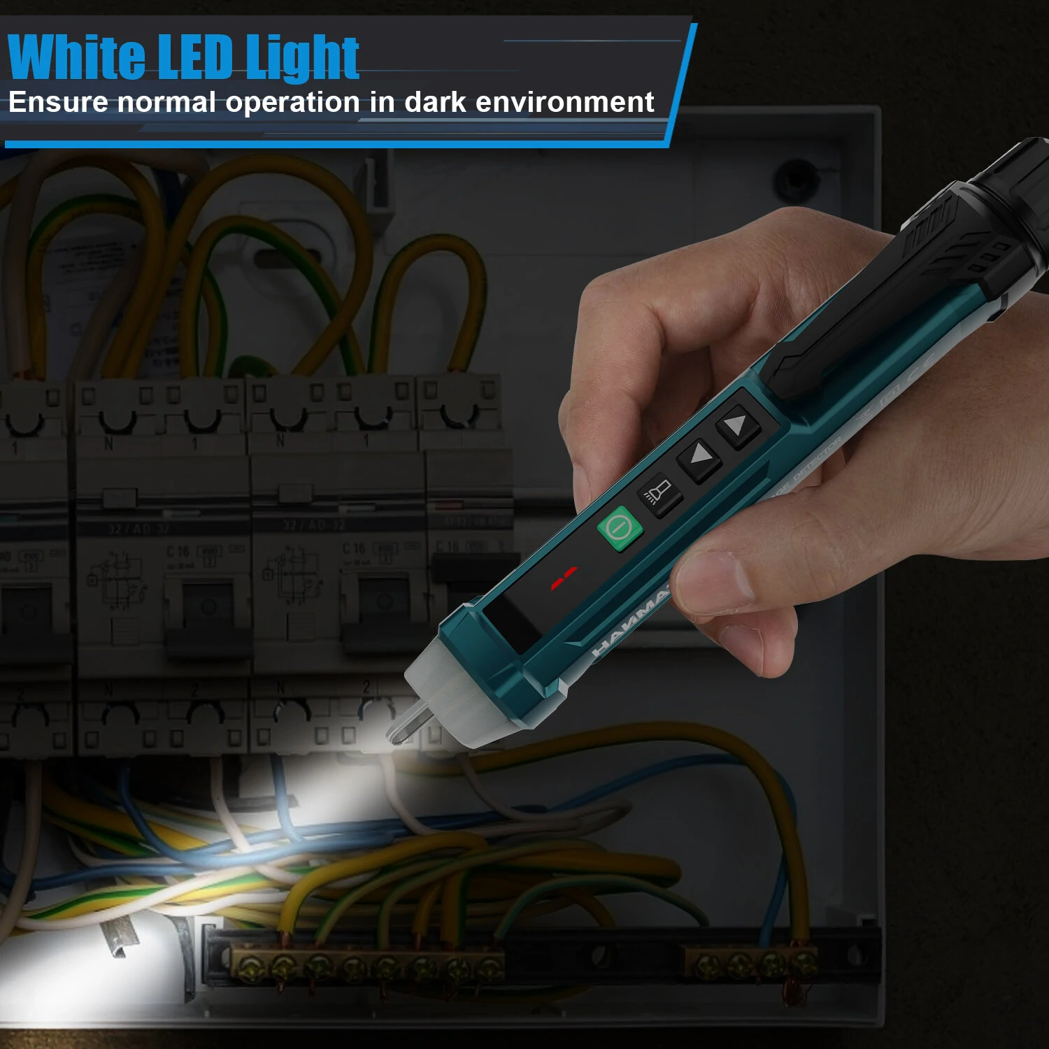 HANMATEK AC1 Voltage Detector | 12-1000VAC Adjustable Sensitivity 1-9 Gear - Image 4