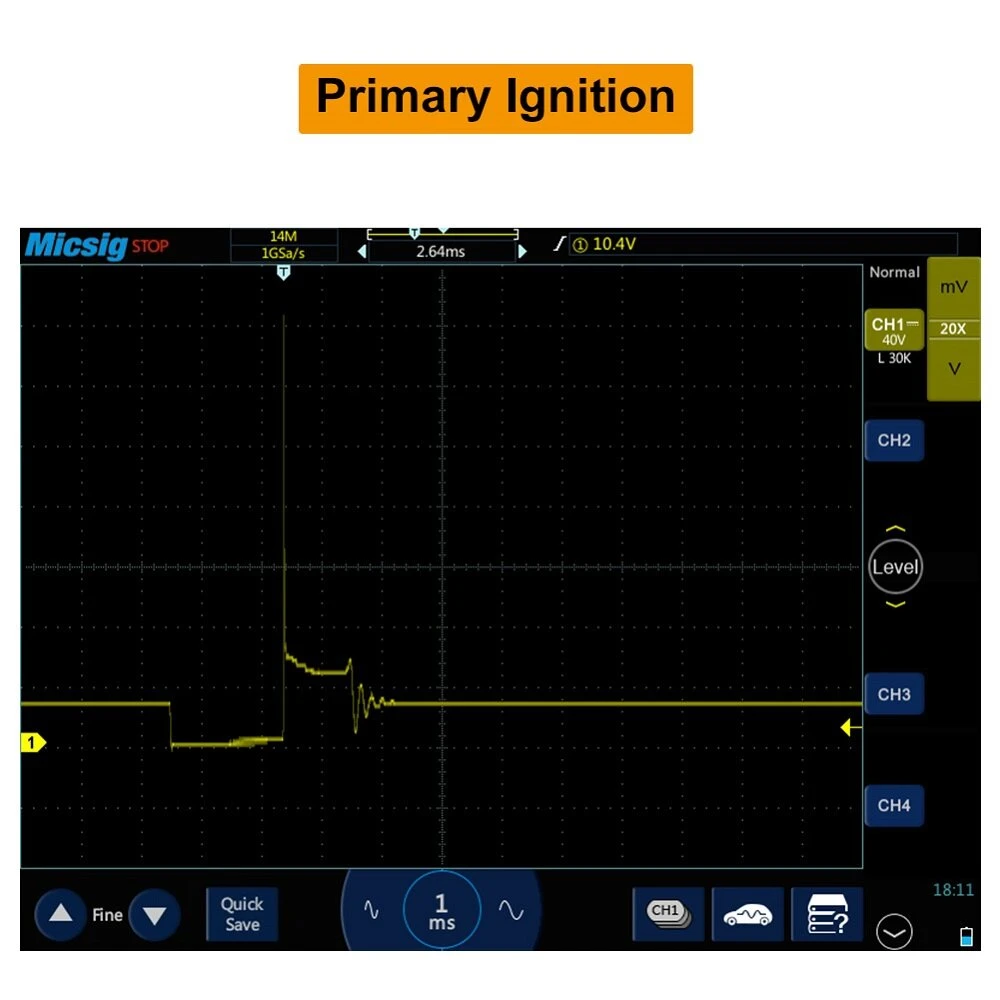 Micsig ATO1102 100MHz Tablet Oscilloscope | 2CH Handheld Automotive Scopemeter - Image 5