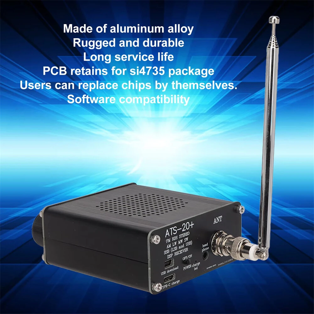 ATS 20+ Si4732 Portable World Band Digital Radio Receiver - High Sensitivity for Outdoor Camping & Home - Image 2