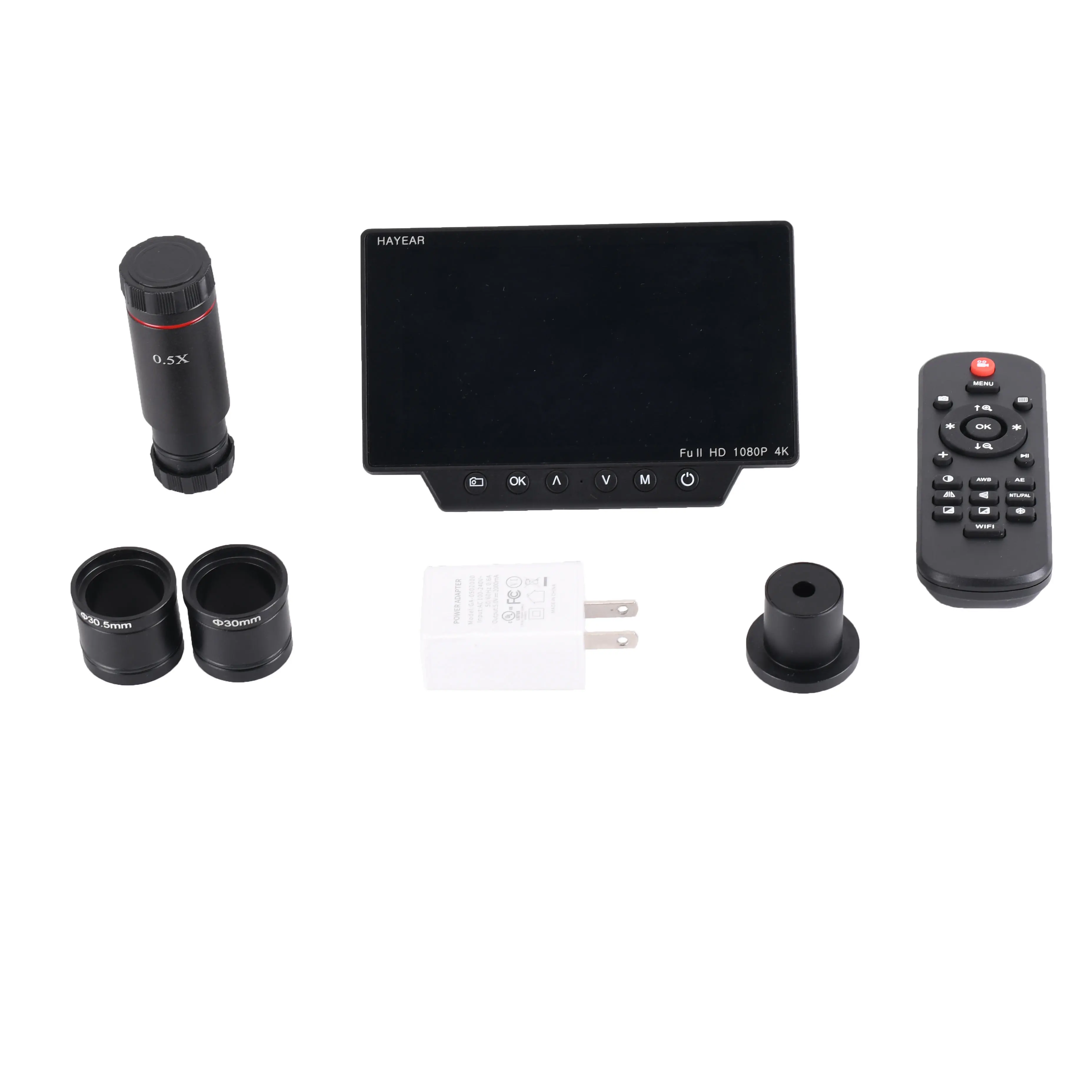 HAYEAR HY-1070 Digital Microscope - 16MP 4K USB & WiFi - with 1.0X 0.5X C-Mount Adapter - Image 5