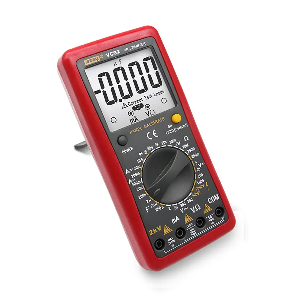 VC92 Digital Large Screen Multimeter | 2000V AC/DC Voltage Tester | 2KV High Voltage Measurement - Image 3