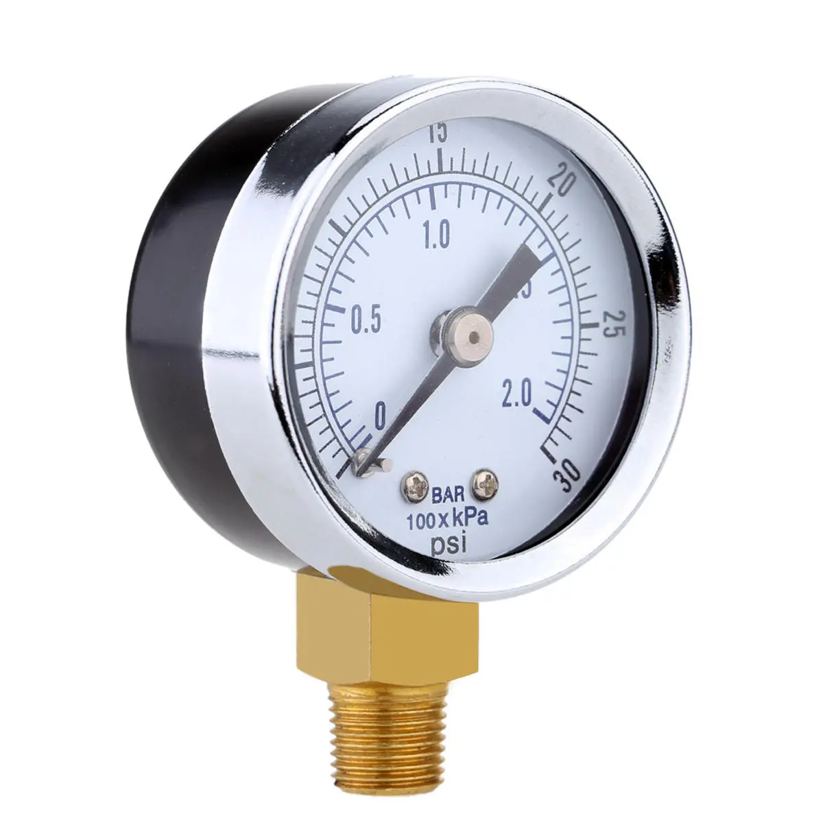 TS-Y50I Air Compressor Gauge - 2 Inch 0-30 PSI - 1/8 Inch NPT Side Mount Pressure Tester - Image 4