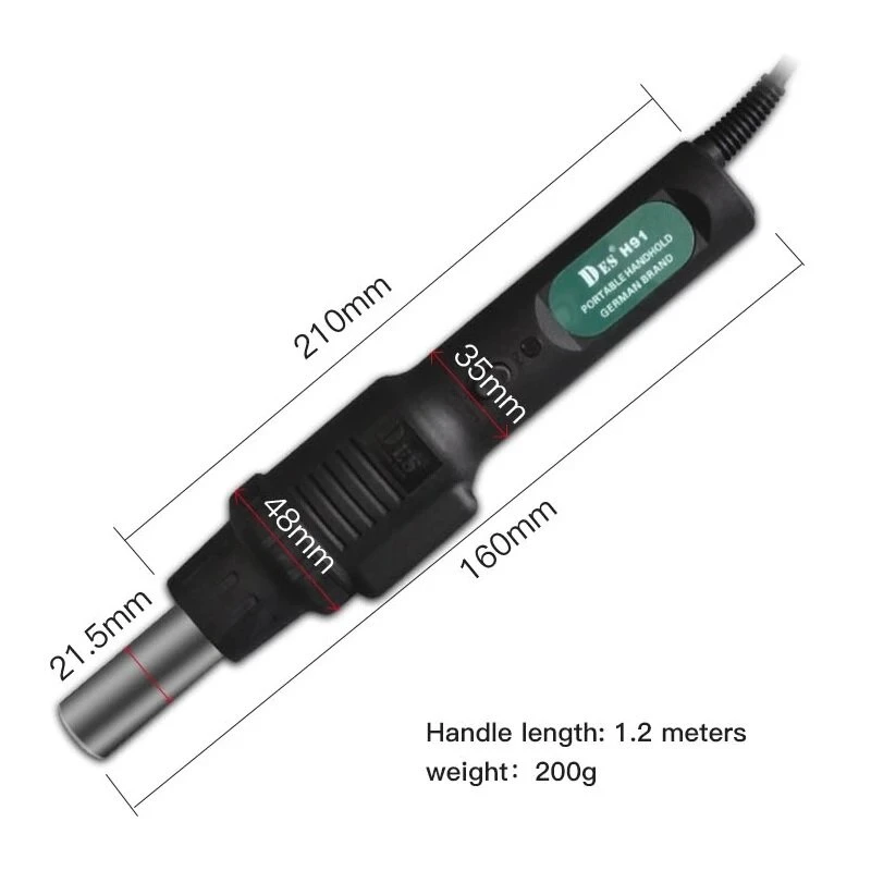 H92B 1600W 2-in-1 Soldering Station | High Frequency Thermostat & Hot Air Gun - Image 5