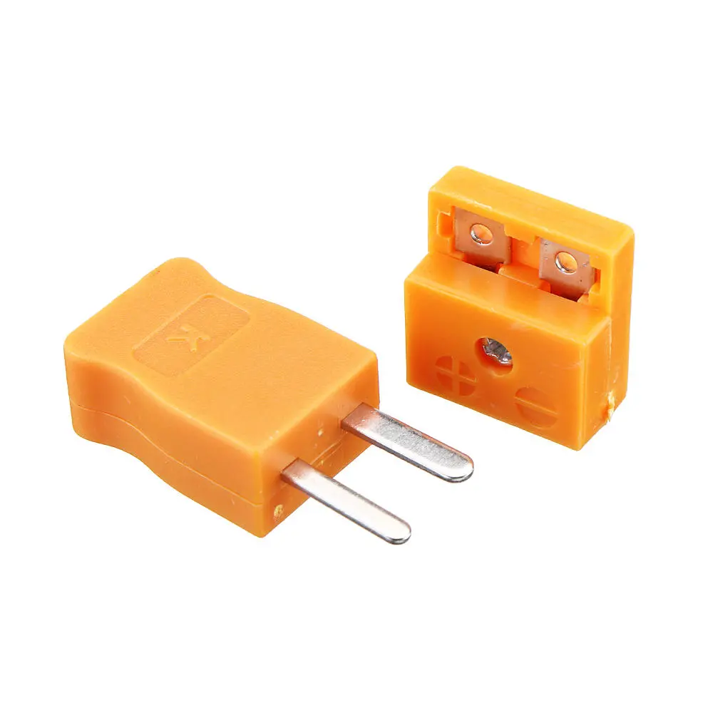 K Type Thermocouple - Mini Yellow Plug & Connector Set | Male & Female - Image 3