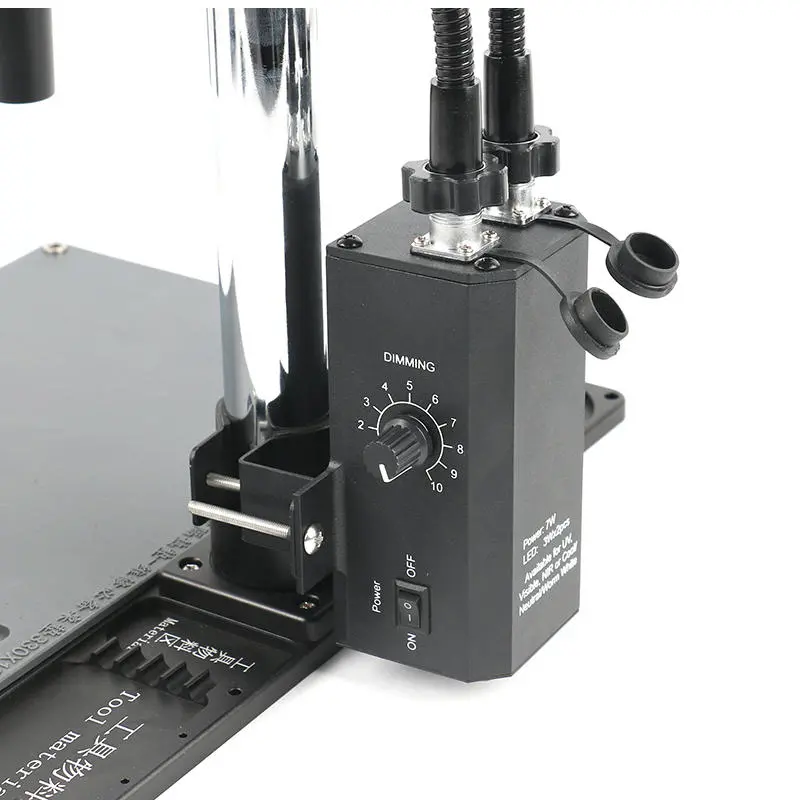AmScope 6W 6500K LED Gooseneck Illuminator | Dual Spot & Fill Light for Stereo Microscopes - Image 4
