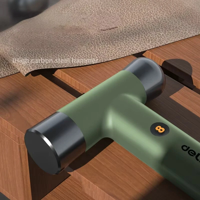 Deli HT7008 Hammer - High Carbon Steel with TPR Handle | 240mm Compact Multi-Purpose Tool - Image 4