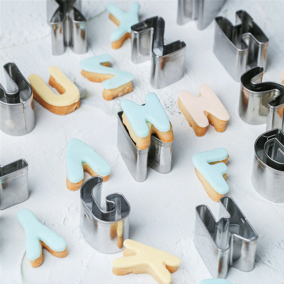 DIY Alphabet Cookie Cutters Set - 26Pcs Letters Cake Decorating Moulds - Image 2