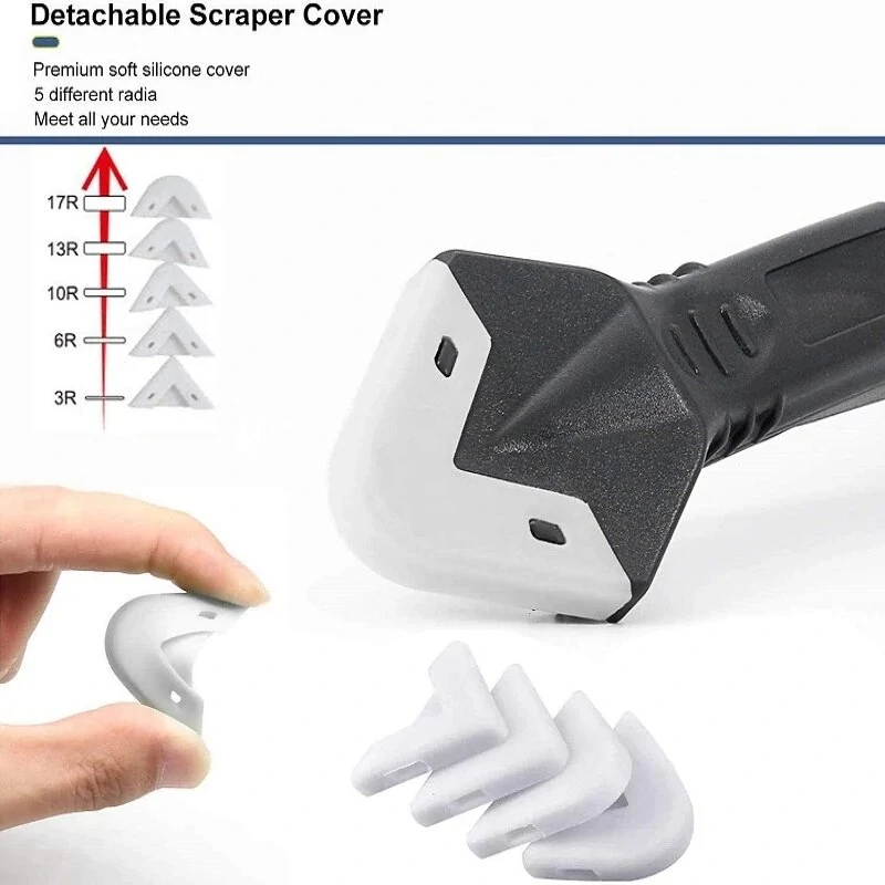 5-in-1 Silicone Caulk Tool Kit - Stainless Steel Scraper & Grout Finisher - Image 3