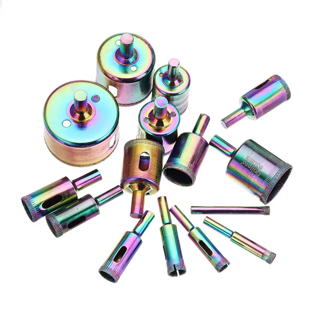 Drillpro 15pc Titanium Diamond Hole Saw Set | 6-50mm for Tile Ceramic Glass - Image 4