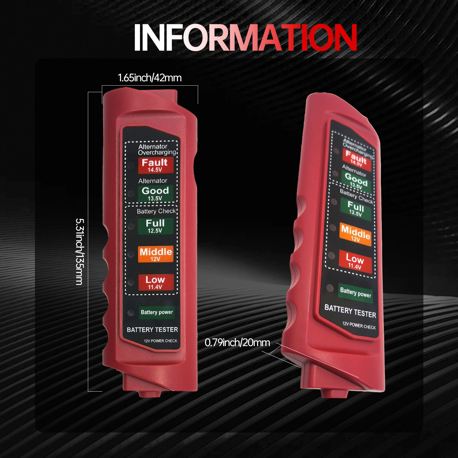 BT890 Advanced Car Battery Tester | Alternator Check, DC4-16V Range, Precise Measurements - Image 4
