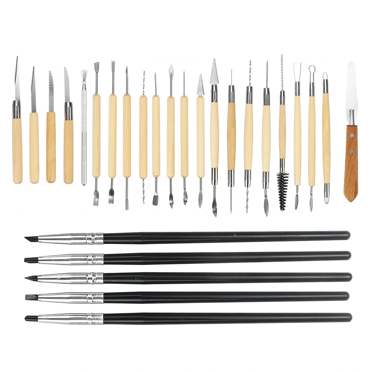 27PCS Clay Tools Set - Soft Pottery & Sculpture Kit with Carving Knife & Lace Tools - Image 4