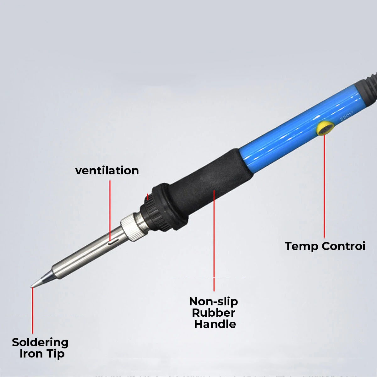 60W Electric Pyrography Soldering Iron Kit - 101Pcs Tips, 200-450°C Adjustable | Wood Burning Pen Tool - Image 5