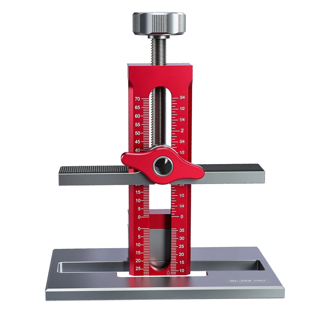 RUITOOL Cabinet Door Mounting Jig - Detachable Seat, Aluminium Alloy, Metric/Imperial Scale - Image 2