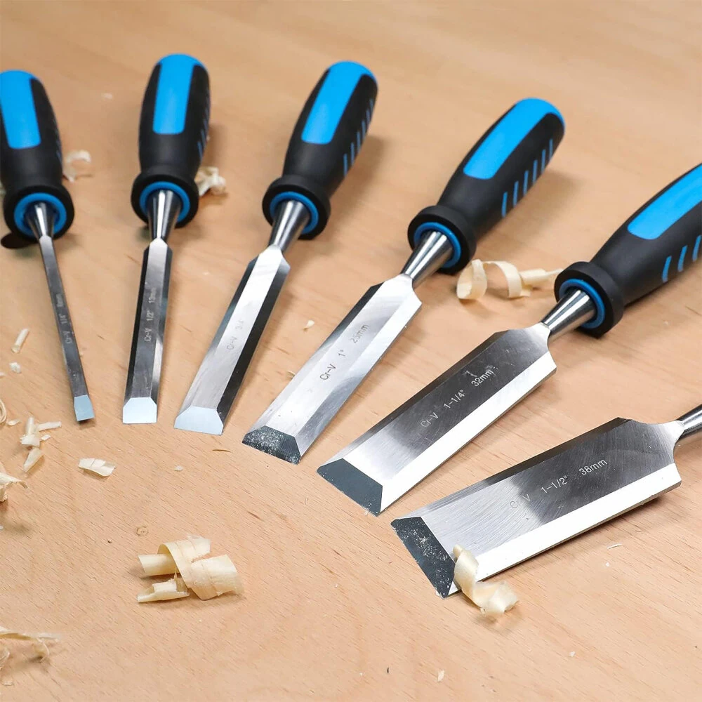 Wood Carving Chisel Set - 8-Piece with Sharpening Stone & Honing Guide - Image 2