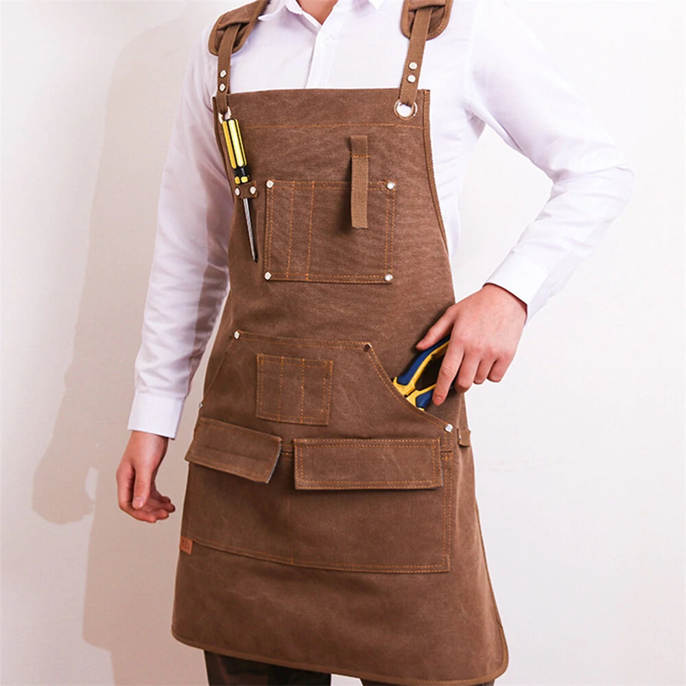 Enduring Multi-Pocket Canvas Apron for Hairstylists & Woodworkers | Router Table Plate - Image 5