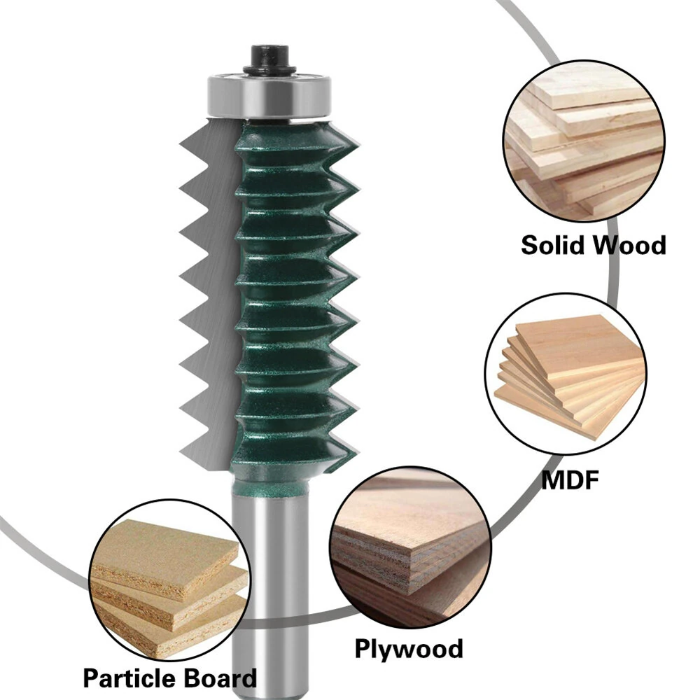 Eagle America 12mm Shank Reversible Finger Joint Router Bit | with Bearing for DIY Furniture - Image 3