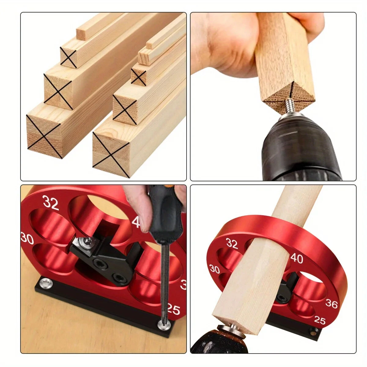 Adjustable Drill Milling Dowel Tool | Carbide Blade for 25-40mm Holes | Electric Drill Jig - Image 5