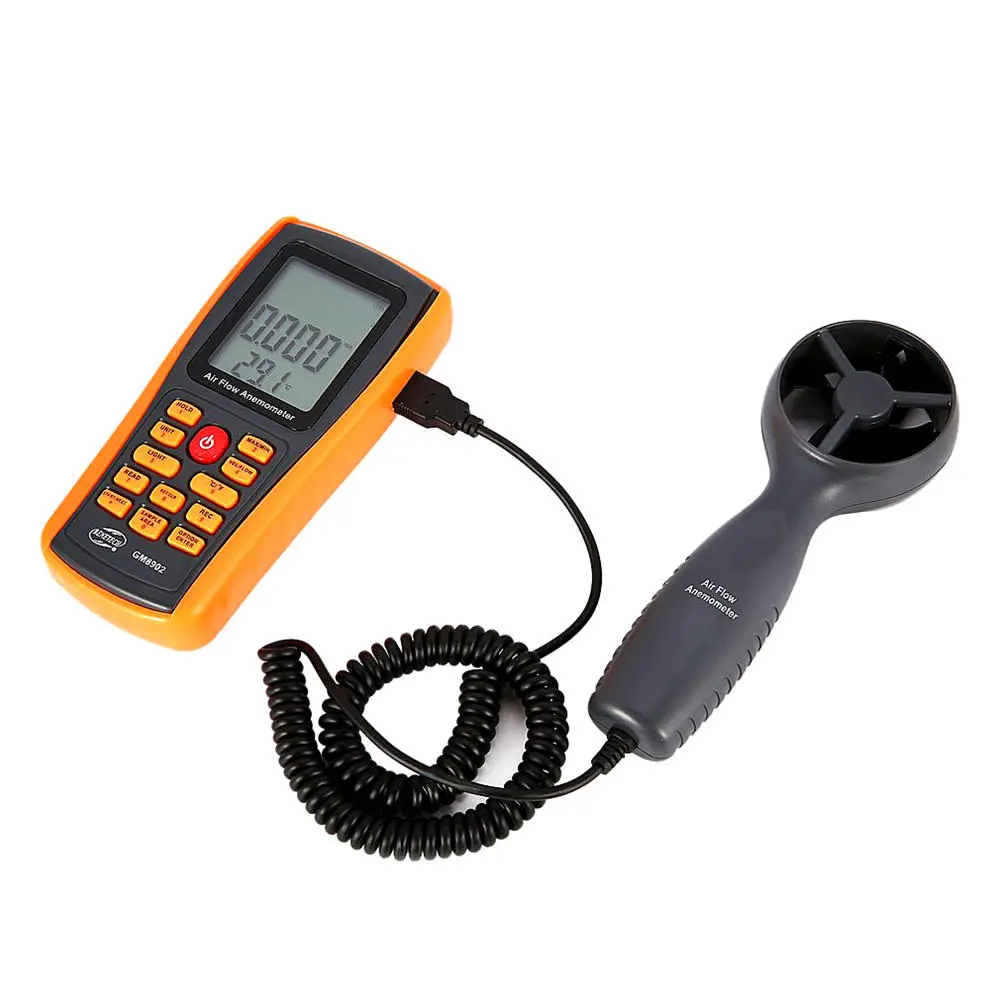 GM8902 Digital Anemometer | 0-45m/s Wind Speed, Temperature & Air Volume Tester - Image 4