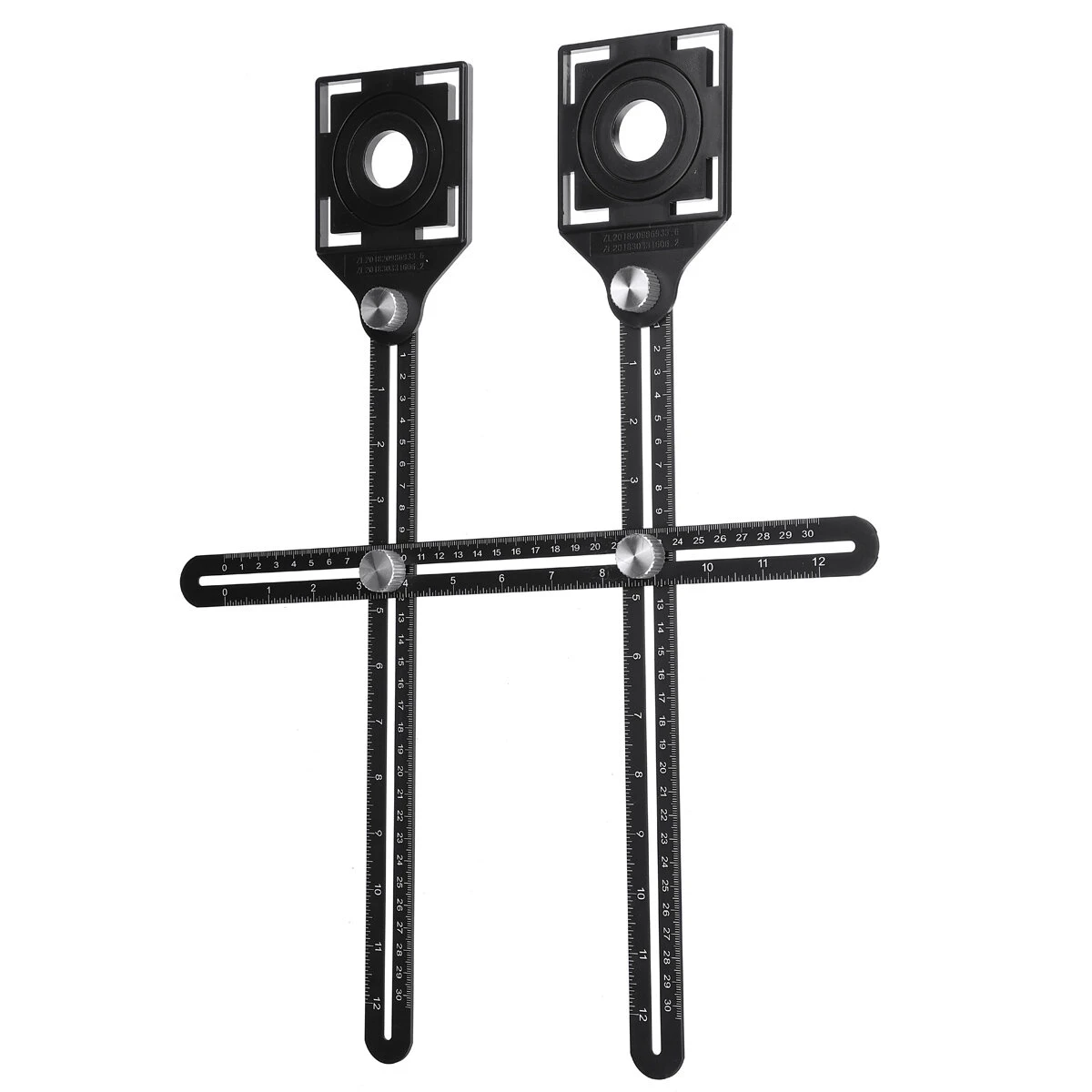 Multi Angle Adjustable Ruler & Drill Hole Locator - Measuring Template Tool - Image 4