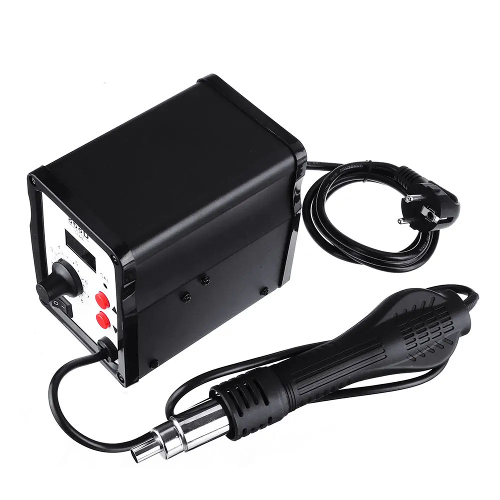 220V 868D Digital Soldering Station | LCD Display Hot Air Gun & Iron Set - Image 4
