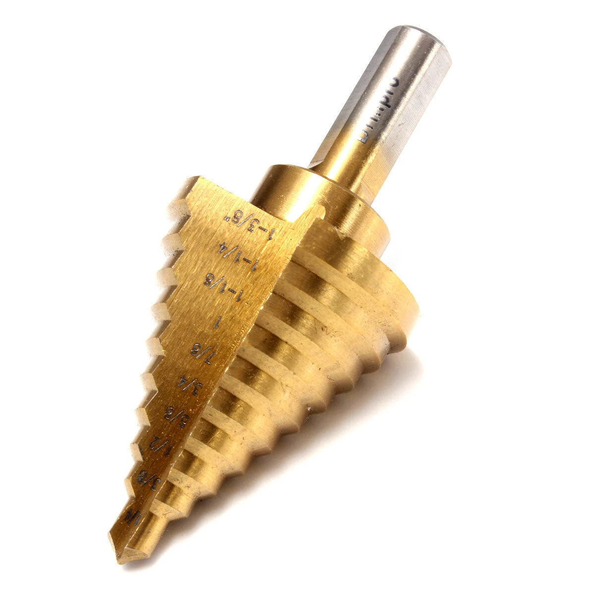 Drillpro DB-S4 HSS Titanium Pagoda Drill Bit - 1/4&3/8&1/2 Round Shank, Ladder Drill - Image 5