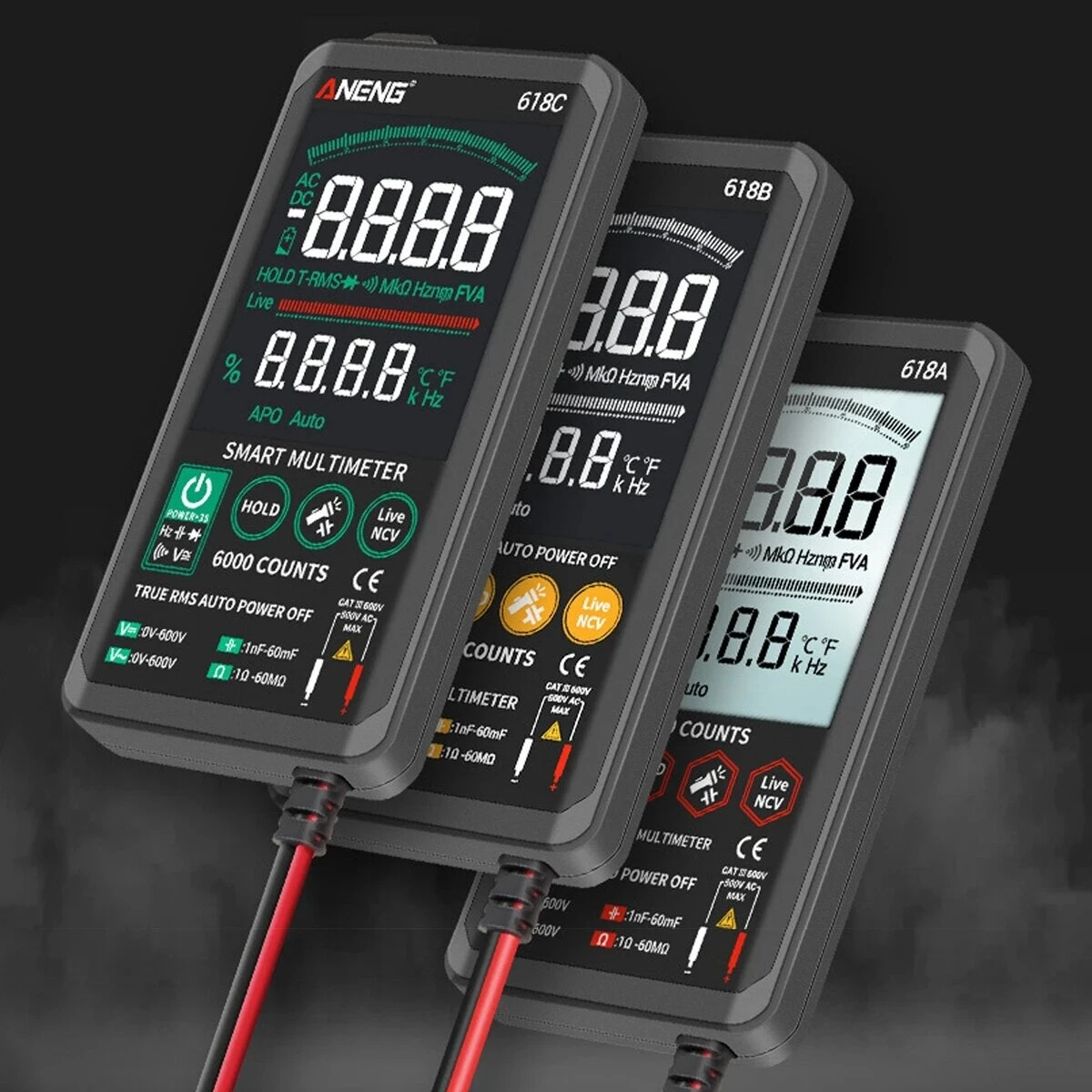 ANENG Smart Touch Digital Multimeter - Auto-Ranging Voltmeter Ohmmeter Tester - Image 5