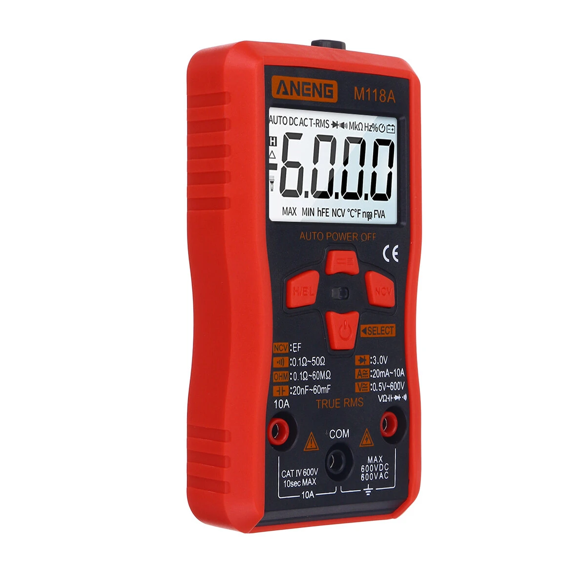 ANENG M118A Digital Multimeter - Professional RMS Auto Tester with Transistor - Image 3