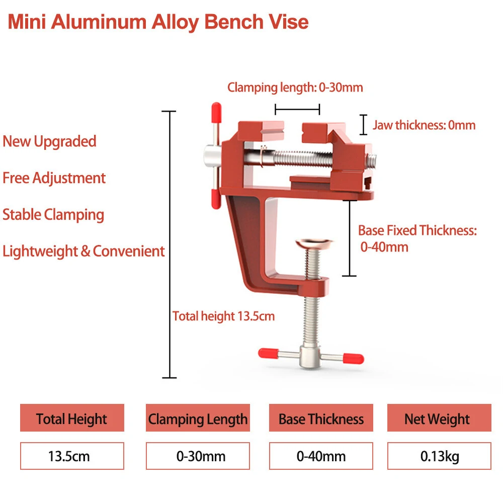Upgraded Mini Aluminum Alloy Bench Vise Clamp | Woodworking & Metalworking Tool - Image 2