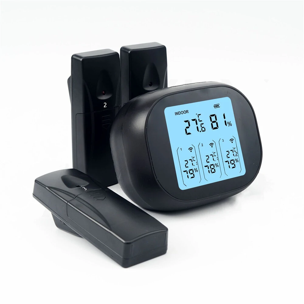 3-in-1 Wireless Hygrometer | Indoor Outdoor Temperature Humidity Gauge | 433Mhz 100m Range & USB Charging - Image 2