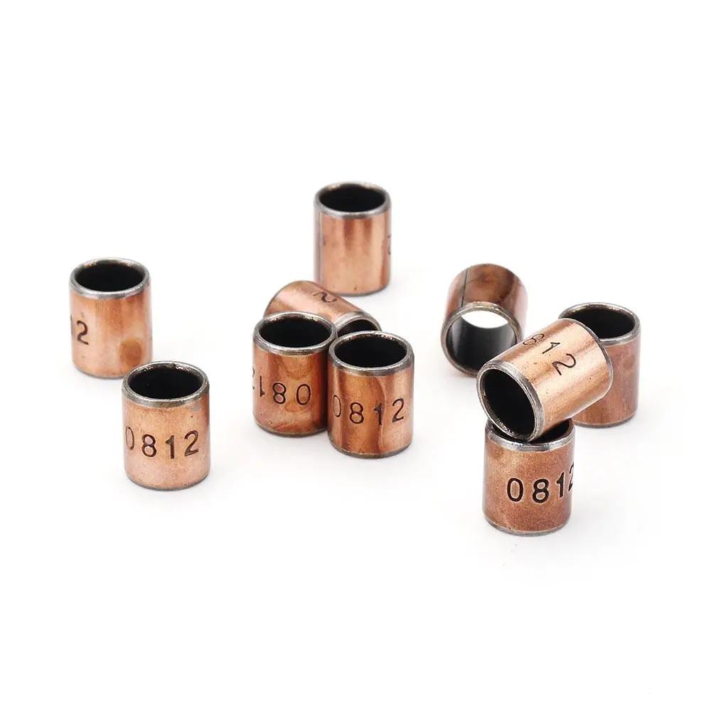 Machifit 10pcs 8x10x12mm Ball Bearing Bushing - Copper Alloy Bearing - Image 2