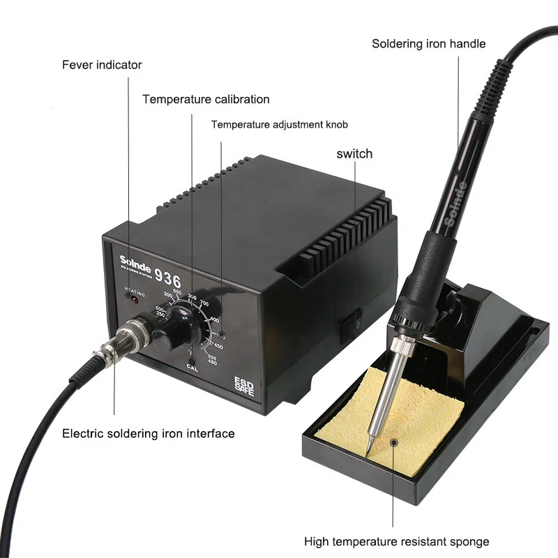 SLD-936 60W Constant Temperature Soldering Station | 220V Anti-static Welding Tool - Image 2