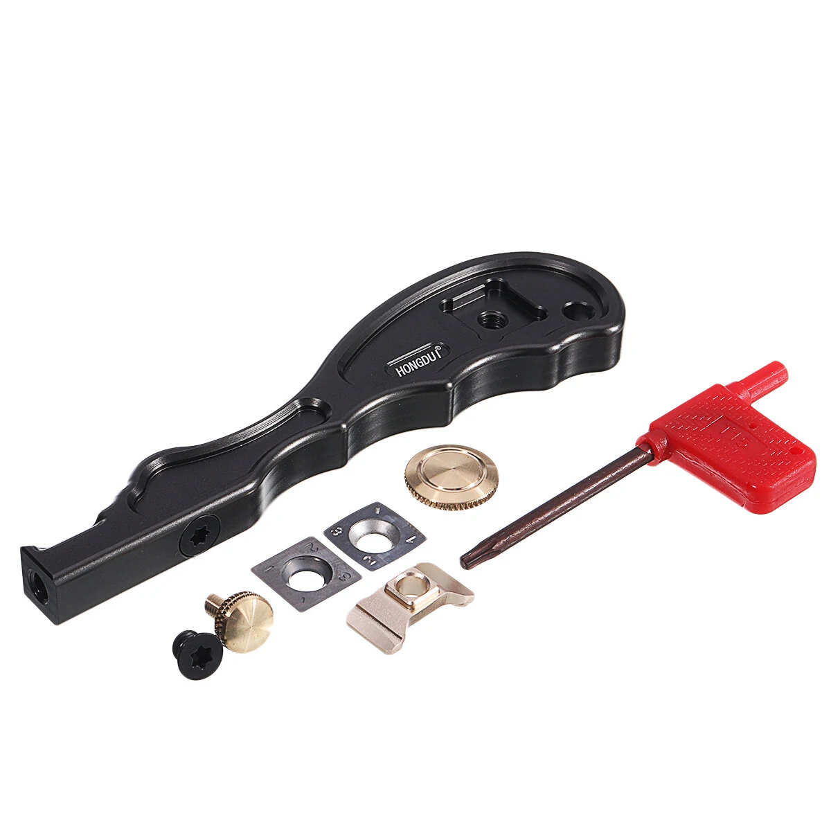 HONGDUI 2-in-1 Mini Wood Scraper | Carbide Insert & Glue Removal Tool - Aluminum Handle - Image 4