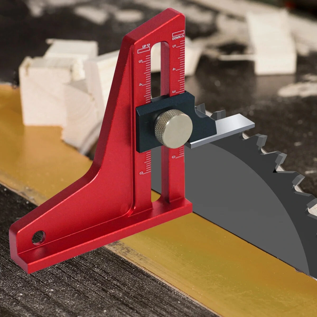 Woodworking Depth Gauge - 0-50mm Dual Scale Precision Tool for Router & Table Saw Setup - Image 2
