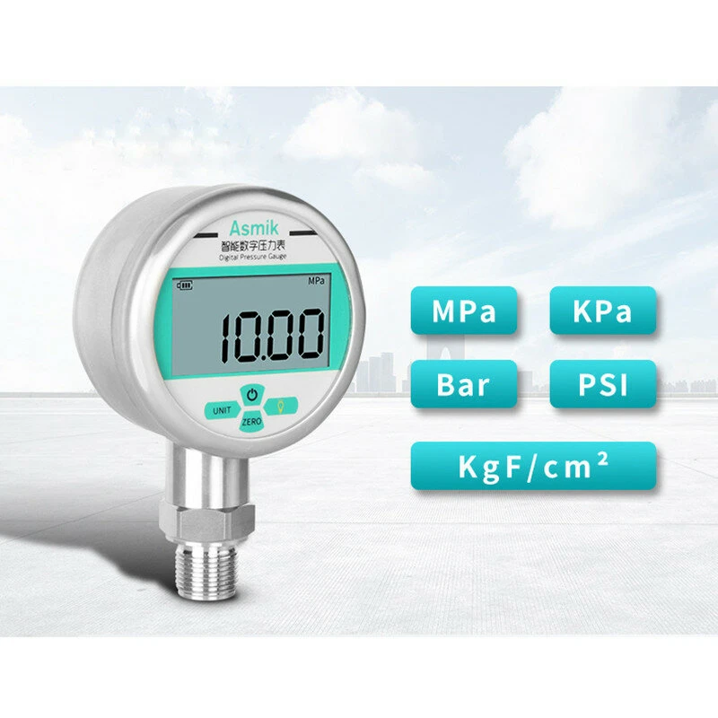 Digital Pressure Gauge 0-6Mpa | Stainless Steel Hydraulic Shockproof | Water Vacuum Gauge - Image 3
