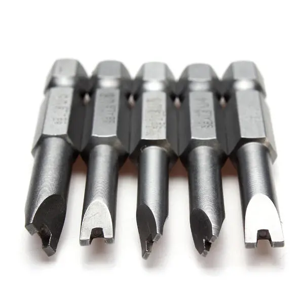 XYZ Tools 50mm 1/4 Hex Magnetic U-Bit Screwdriver Bits Set of 5 - Image 3