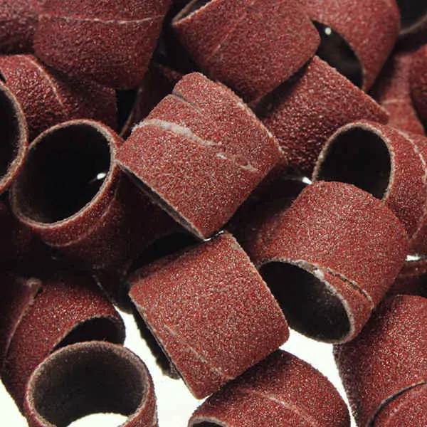 GritPro 100pcs 1/2 Sandpaper Sleeves for 2 Mandrels, Premium Abrasive Sanding Sheets - Image 2