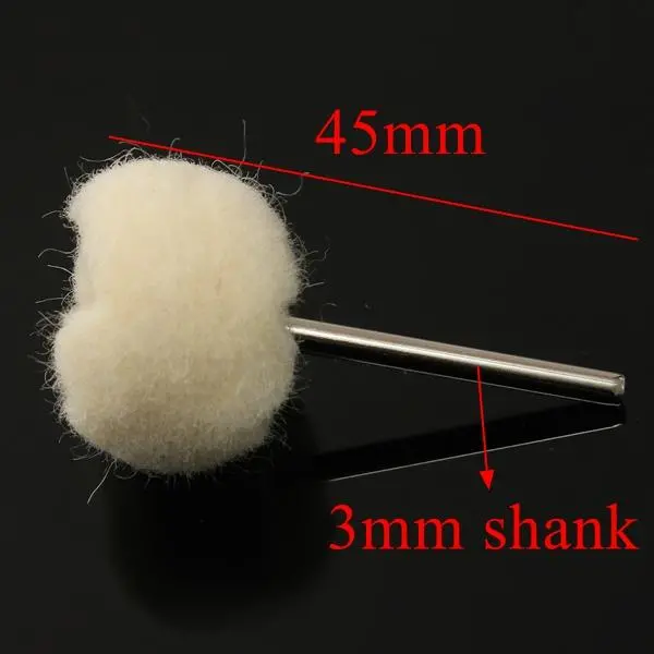 Top Brand 3mm Wool Polishing Ball, Buffing Wheel for Jade Jewelry, 1pc Shank - Image 2