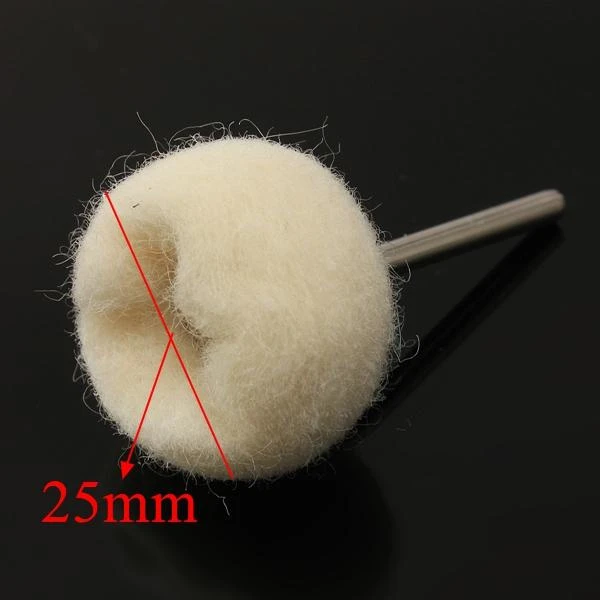 Top Brand 3mm Wool Polishing Ball, Buffing Wheel for Jade Jewelry, 1pc Shank - Image 3
