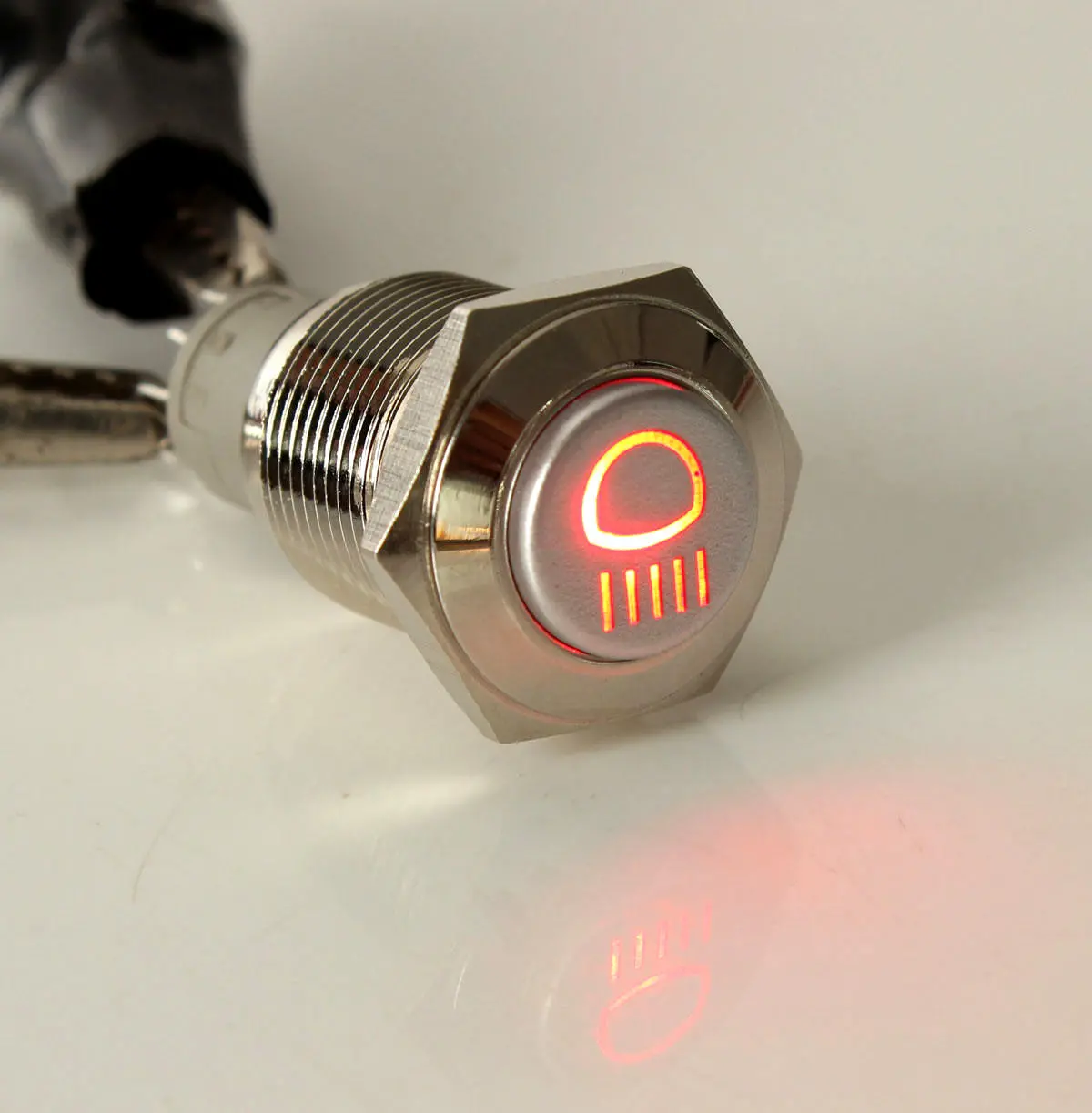 12V 16mm LED Push Button Switch - Waterproof Self-Locking for Cars - Image 2