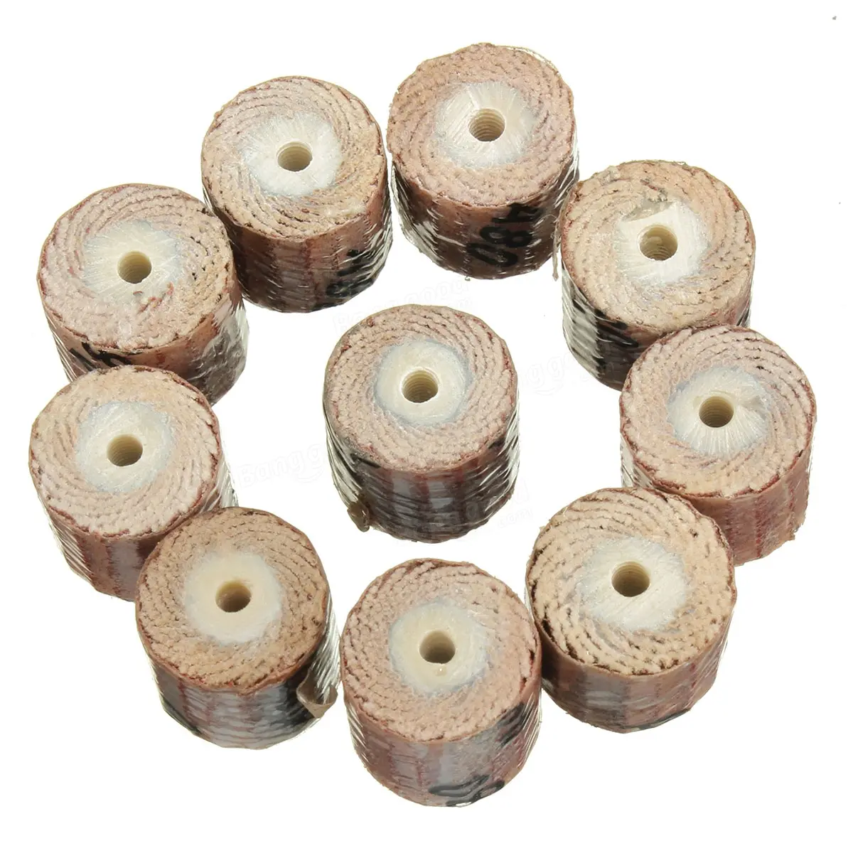 10pcs 12mm Sandpaper Grinding Wheel | 80-600 Grit for Rotary Tools - Image 2