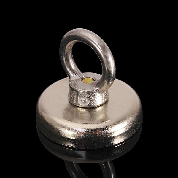 N35 42x38.5mm Eyebolt Ring Magnet - Strong Salvage Magnet for Fishing - Image 3