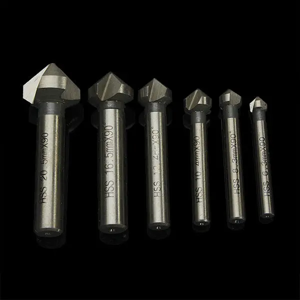 6pcs HSS Countersink Drill Bits - 6.3mm-20.5mm 90 Degree | Woodworking Tool - Image 5
