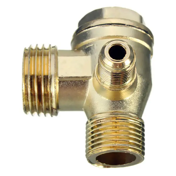 90 Degree Brass Check Valve - Male Threaded Connector for Air Compressor - Image 5