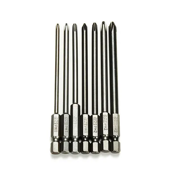 7pcs 100mm Hex Magnetic Screwdriver Bit Set | Cross Head for Electric Drivers - Image 3