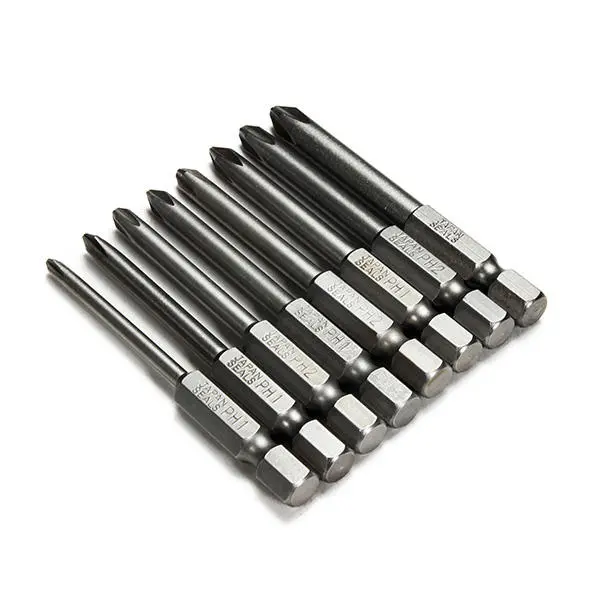 8pcs 65mm Hex Shank Magnetic Phillips Screwdriver Bits | 6.5cm Length - Image 2
