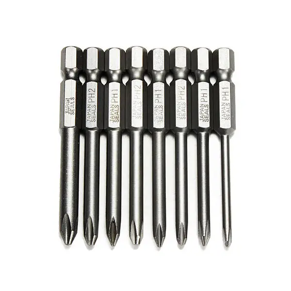 8pcs 65mm Hex Shank Magnetic Phillips Screwdriver Bits | 6.5cm Length - Image 3