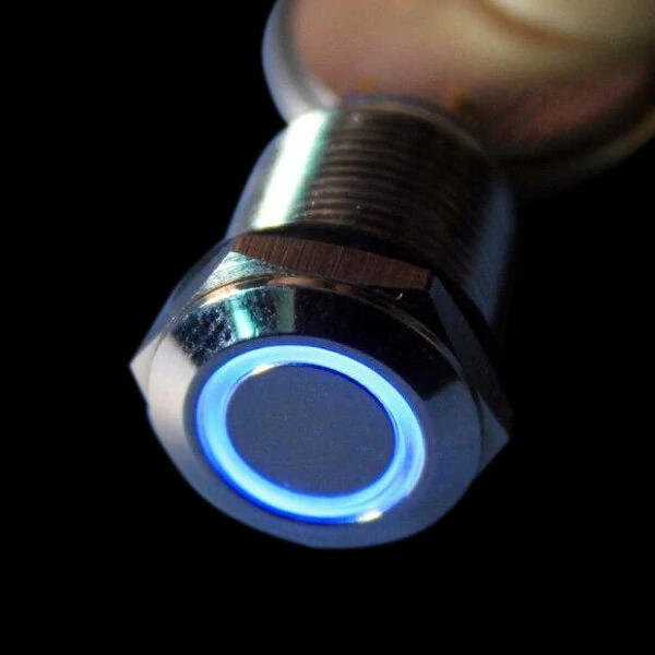 3V 12mm Momentary Push Button Switch - LED Illuminated & Waterproof - Image 3